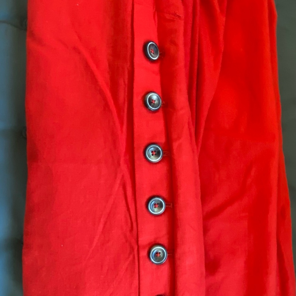Anthropologie Bright Red Wide-Leg Pants 12 - Picture 4 of 10